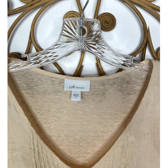 J.Jill Love Linen tunic top peach S - Picture 3 of 7
